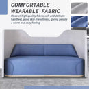 Loveseat Sofa - Modern Couch with Gray and Blue Color Blocking Design,Office Sofa Couches with Side high Backrest for Reception Hall Office Lounge Area