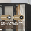 Office Sound Booth with Audio Privacy - Removable Soundproof Booth Includes White Simple Tone,Soundproof Room with Light,Fans, Socket for Sleeping Chamber,Live Broadcast Room