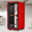 Office Sound Booth with Audio Privacy - Removable Soundproof Booth with Yellow Simple Style, Soundproof Room with Light,Fans,Table for Study,Live Broadcast Cabin