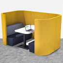 Privacy Seat - Office Guest & Reception Chairs with Yellow Modern Style,Modular Seating Lounge Includes Two-Person Face-to-Face Design for Meeting Room Cafe Library