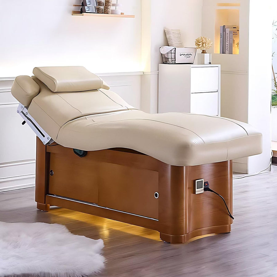 76'' Adjustable Massage Bed with Heating and Hidden Storage for Beauty Salon