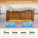 76'' Adjustable Massage Bed with Heating and Hidden Storage for Beauty Salon