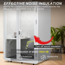 Office Sound Booth with Audio Privacy - Removable Soundproof Booth with White with Arc Border Design,Soundproof Room with Light,Fans, Socket for Study,Telephone Booth
