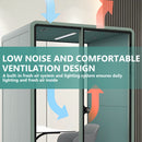 Office Sound Booth with Audio Privacy - Soundproof Recording Booth Includes Green Frame with Curved Corners,Soundproof Room with Light,Steel Plate Structure for Study
