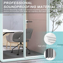 Office Sound Booth with Audio Privacy - Portable Soundproof Pod with Stylish Light Blue Frame,Soundproof Room with Light,Ventilation,Sockets for Office work