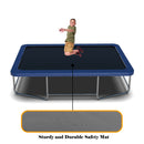 8FT by 14FT Blue Trampoline with Enclosure Net