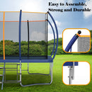 8FT by 14FT Blue Trampoline with Enclosure Net