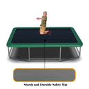 8FT by 14FT Green Trampoline with Enclosure Net