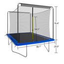 8FT by 12FT Blue Rectangular Trampoline