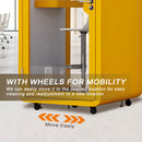 Office Sound Booth with Audio Privacy - Removable Soundproof Booth with Yellow Simple Style, Soundproof Room with Light,Fans,Table for Study,Live Broadcast Cabin
