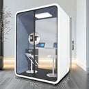 Office Sound Booth with Audio Privacy - Portable Soundproof Pod with White Exquisite Design,Movable Room with Light,Ventilation,Socket for Study,Singing Room,Telephone Booth