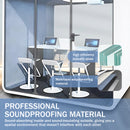 Office Sound Booth with Audio Privacy - Portable Soundproof Pod with White Exquisite Design,Movable Room with Light,Ventilation,Socket for Study,Singing Room,Telephone Booth