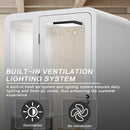 Office Sound Booth with Audio Privacy - Removable Soundproof Booth with White with Arc Border Design,Soundproof Room with Light,Fans, Socket for Study,Telephone Booth