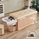 81'' Simple Shampoo Bed with Champagne Elegant Leather Mattress