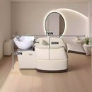 74‘’ Modern Salon Shampoo Bowl with Electric One-Button Adjustment