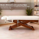 74‘’ Simple Esthetician Bed with Wood-Grain X-Shaped Frame