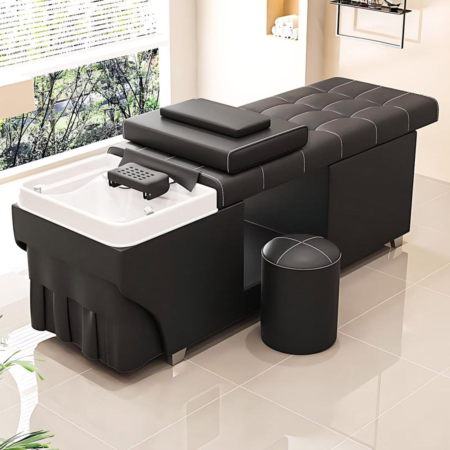 79‘’ Black SPA Bed with Waterfall Head SPA Equipment