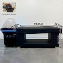 60'' Black Shampoo Bed with LED Atmosphere Light Portable Basin