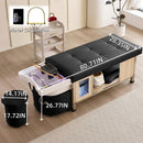 81'' Luxurious Head Spa Bed with Black Leather Modern Design