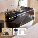 75'' Black SPA Shampoo Bed with Smart Massage