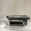 81'' Black Spa Shampoo Bed with Ceramic Basin