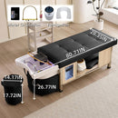 81'' 	Black Shampoo Bed with Water Circulation Waterfall