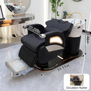 56'' Black Shampoo Bed with 360 Degree Rotation