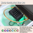 81'' 	Black Shampoo Bed with Water Circulation Waterfall