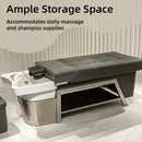 81'' Black Spa Shampoo Bed with Ceramic Basin