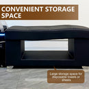 60'' Black Shampoo Bed with LED Atmosphere Light Portable Basin