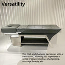 81'' Black Spa Shampoo Bed with Ceramic Basin