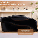 77'' Black Spa Shampoo Bed with Full Body Massage