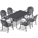 Black 7-Piece Set Of Patio Furniture