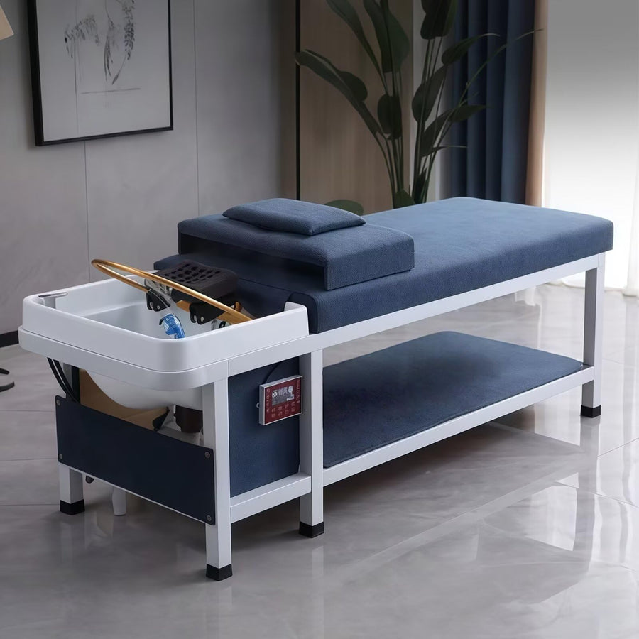79‘’ Smart Shampoo Bed with Massage Table Includes Steaming