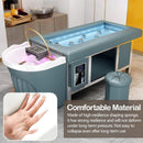 79‘’ Wide Head SPA Bed with Muted Teal and Contrasting White Design