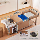 83'' Wide Shampoo Bed with Chocolate Brown Minimalist Design
