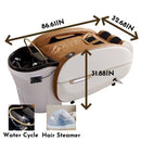 87'' Modern Massage Shampoo Bed with Full Body Massage