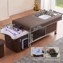 83'' Brown Shampoo Bed with Mocha Brown Contemporary Design