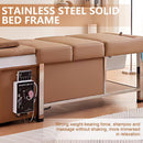 83'' Wide Shampoo Bed with Chocolate Brown Minimalist Design