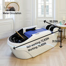 73'' Simple Shampoo Bed with Modern Blue LED Ambient Light
