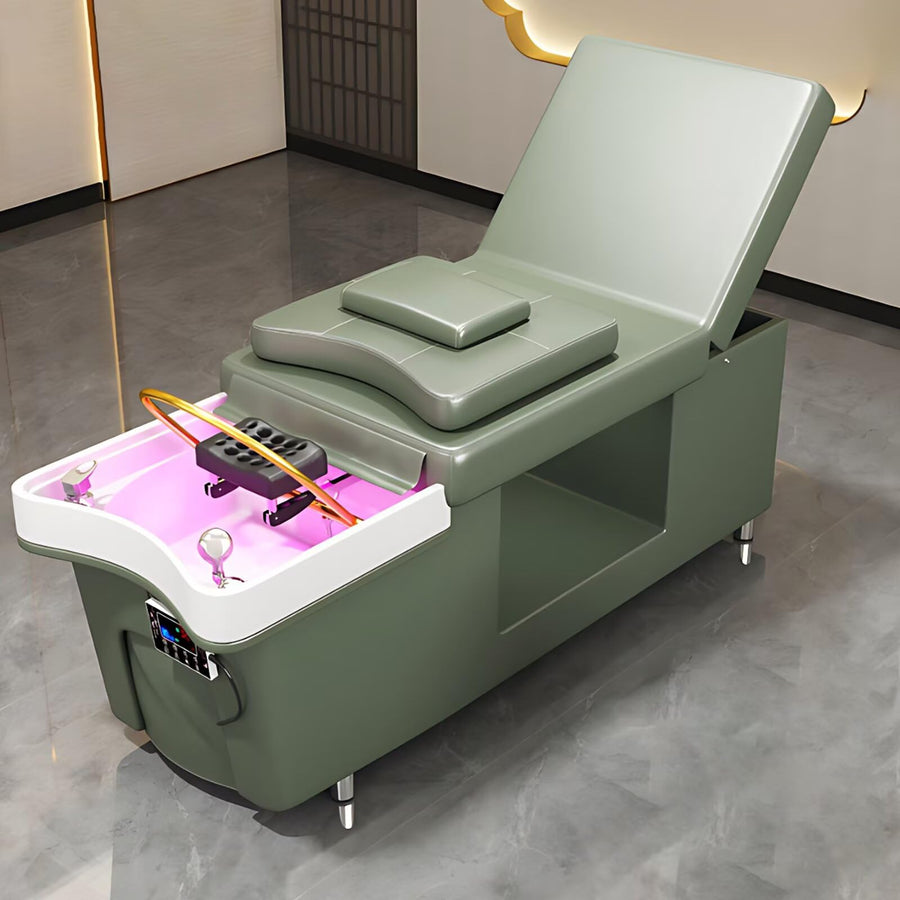 79'' Luxurious Shampoo Bed with Matcha Green Modern Design