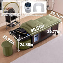 81'' Smart Shampoo Bed with Massage Table Headrest