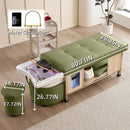 81'' Smart Head Spa Bed with Green and Wood Color Design