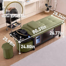 81'' Simple Head SPA Bed with Elegant Green Leather Design