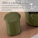 81'' Simple Head SPA Bed with Elegant Green Leather Design