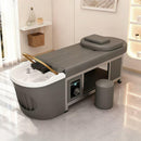 79'' Grey Head SPA Bed with Head SPA Equipment and Beauty Table