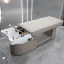 79'' Simple Head Spa Bed with Light Grey Modern Elegant Style
