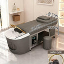 79'' Grey Head SPA Bed with Head SPA Equipment and Beauty Table