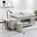 78'' White Shampoo Bed with Massage Table