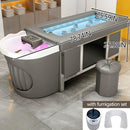 79'' Luxurious Head SPA Bed with Light Blue Accent Design